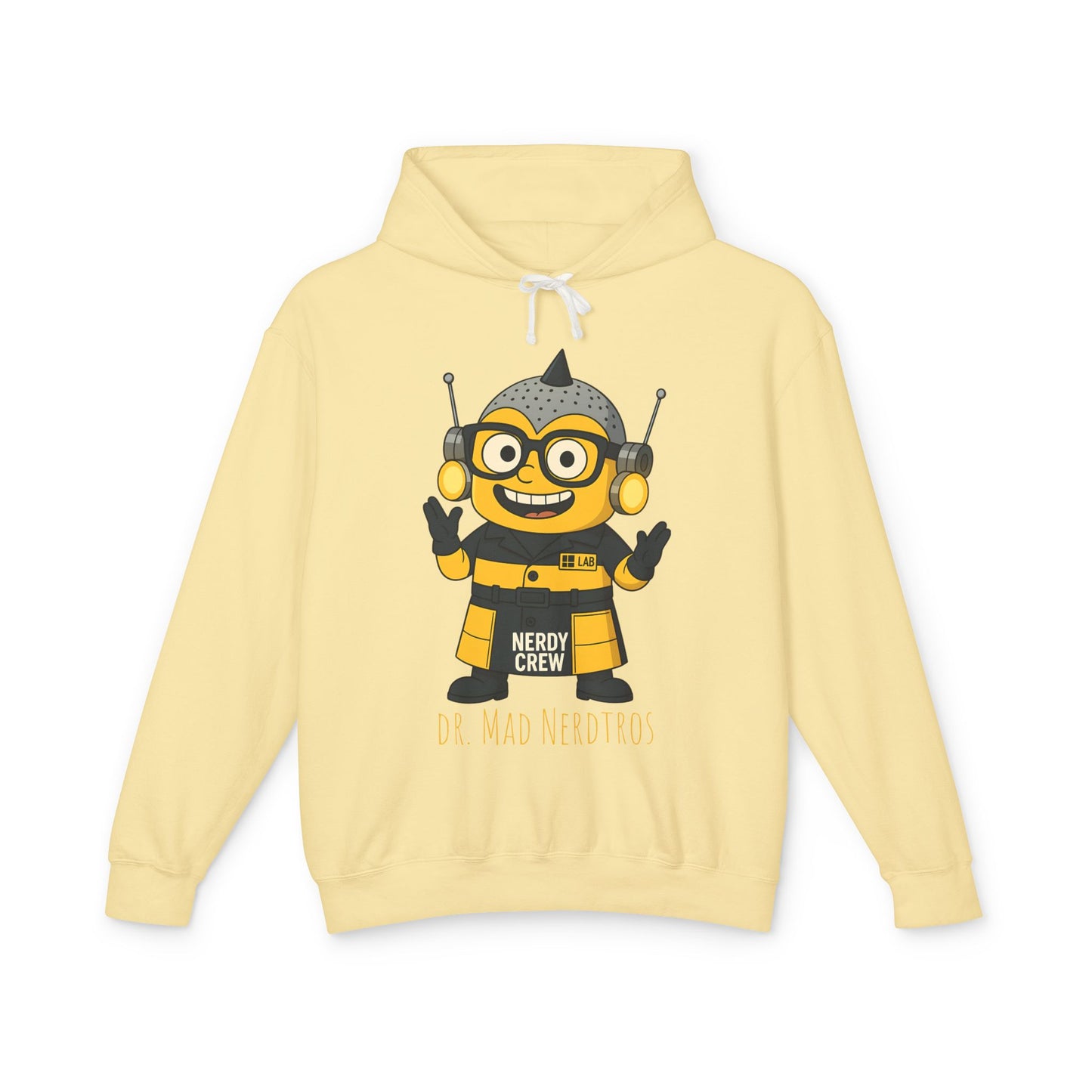 Dr. Mad Nerdtros (Mini)Unisex Lightweight Hooded Sweatshirt