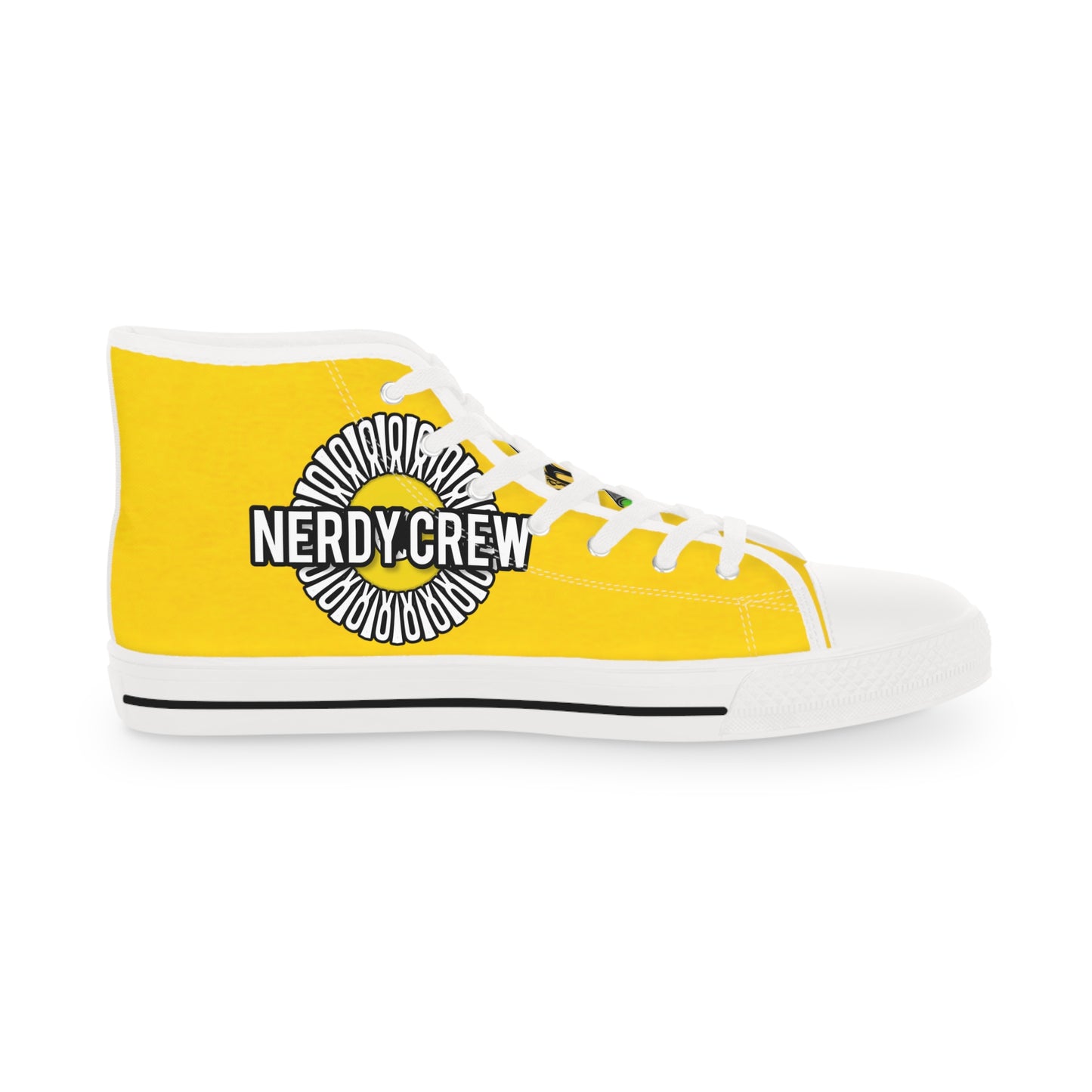 Nerdy Mustard Men's High Top Sneakers