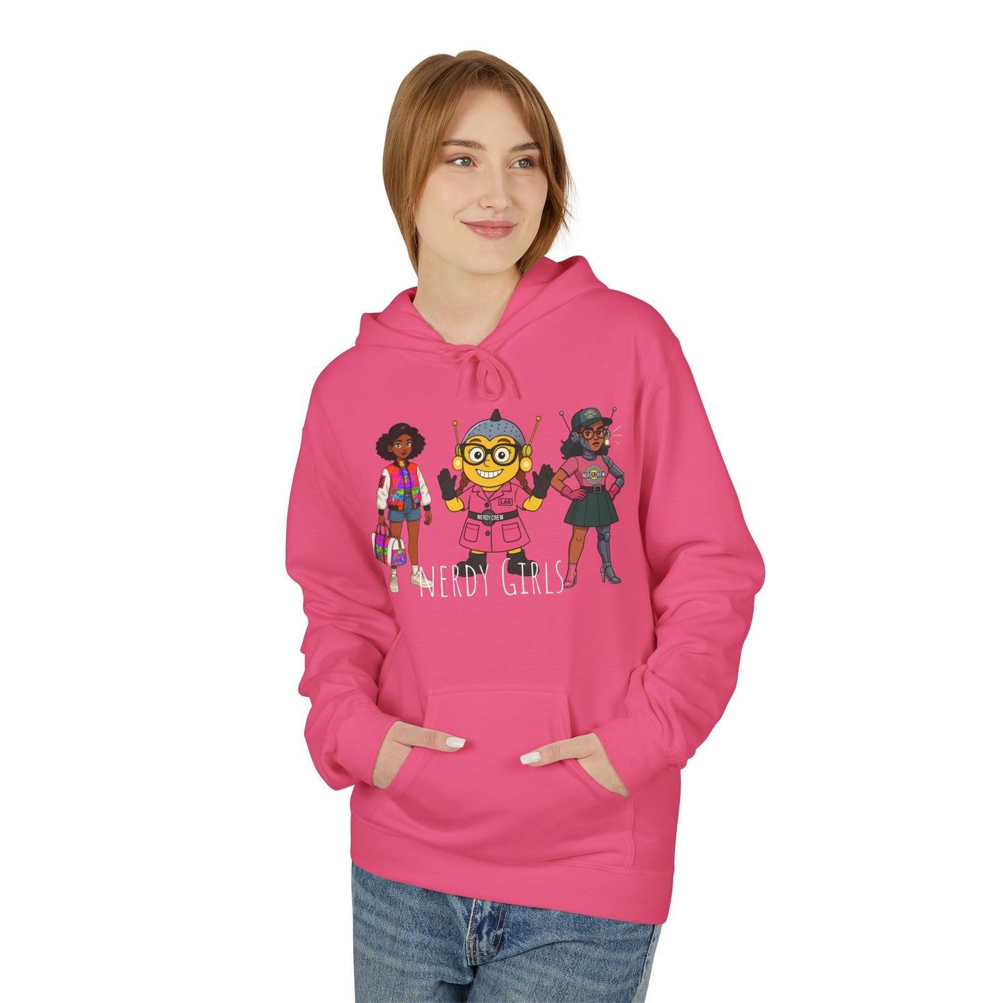 (The girly Mad Nerdtros) Unisex Midweight Softstyle Fleece Hoodie