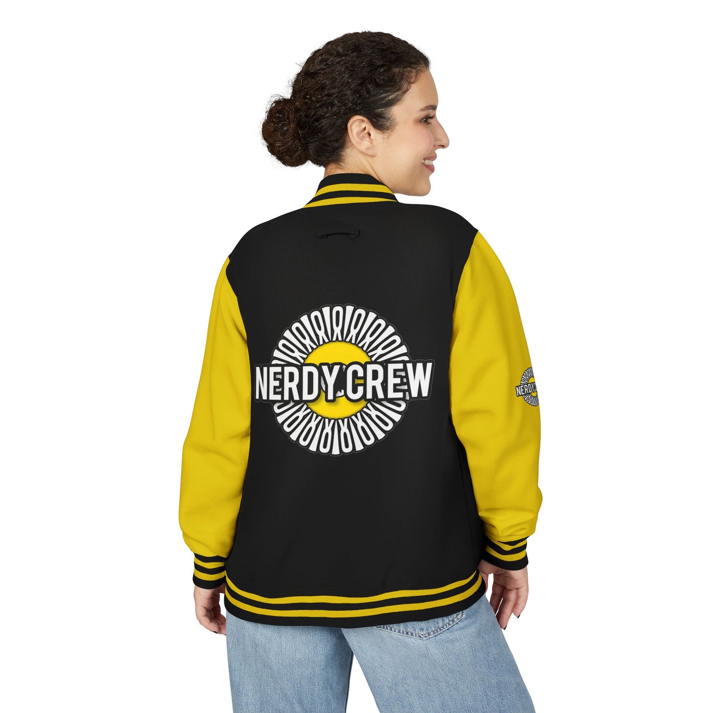 (The Nerdy Crew Unisex) Heavyweight Letterman Jacket