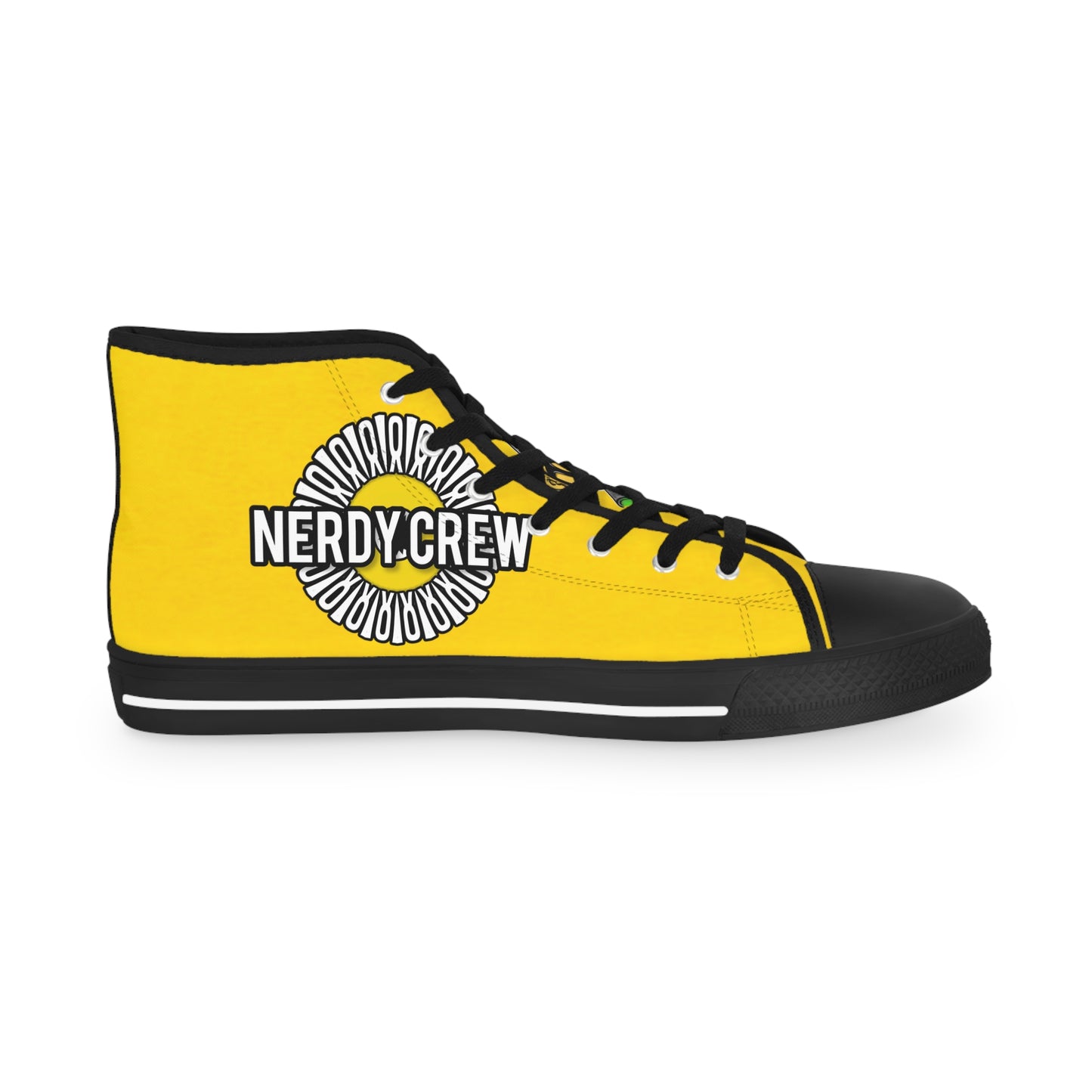 Nerdy Mustard Men's High Top Sneakers