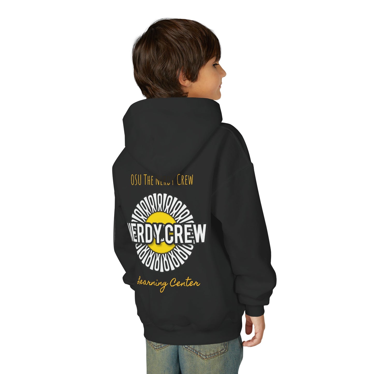 (1# The Nerdy Crew kids OSU Youth Heavy Blend Hooded Sweatshirt
