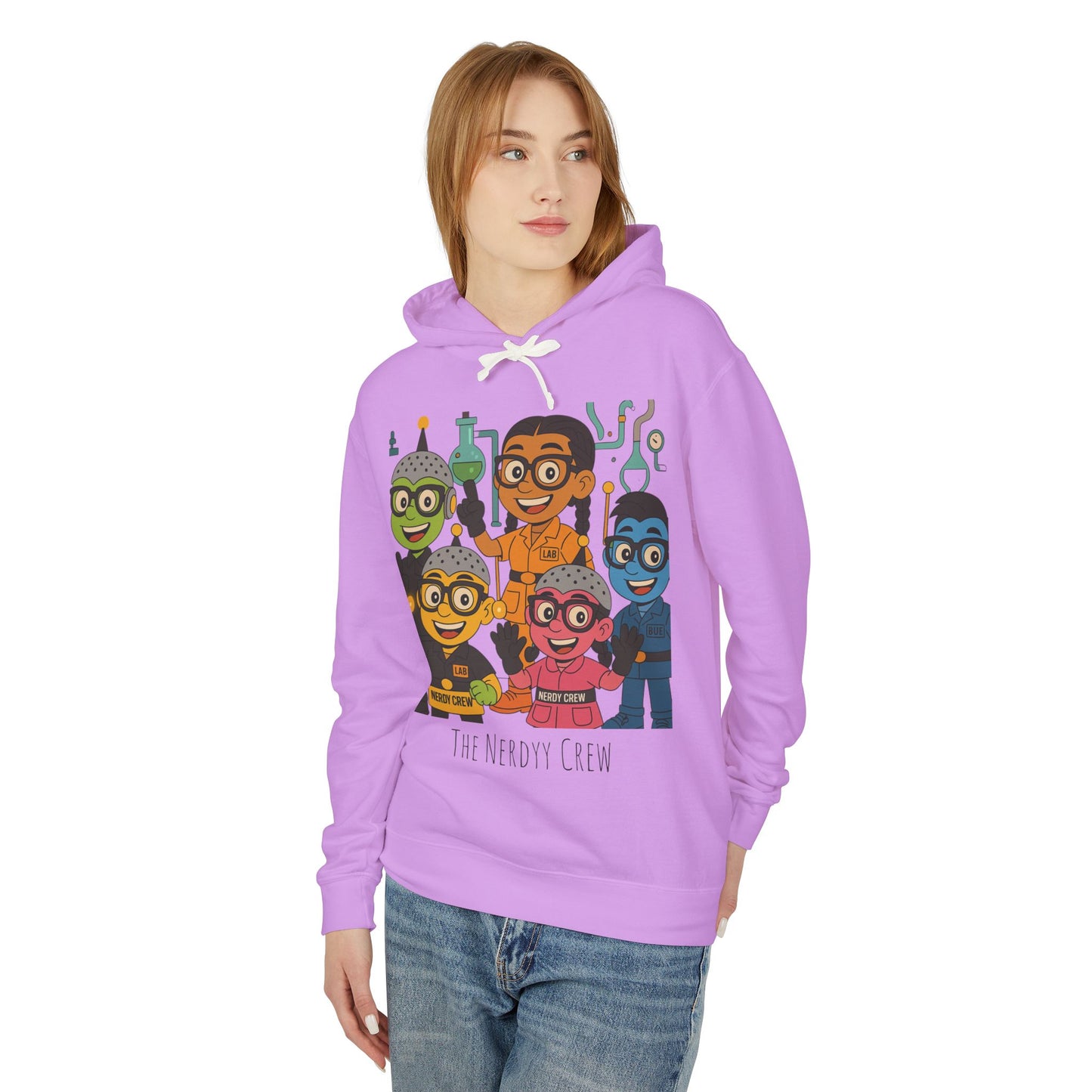 The Nerdyy Crew Unisex Lightweight Hooded Sweatshirt