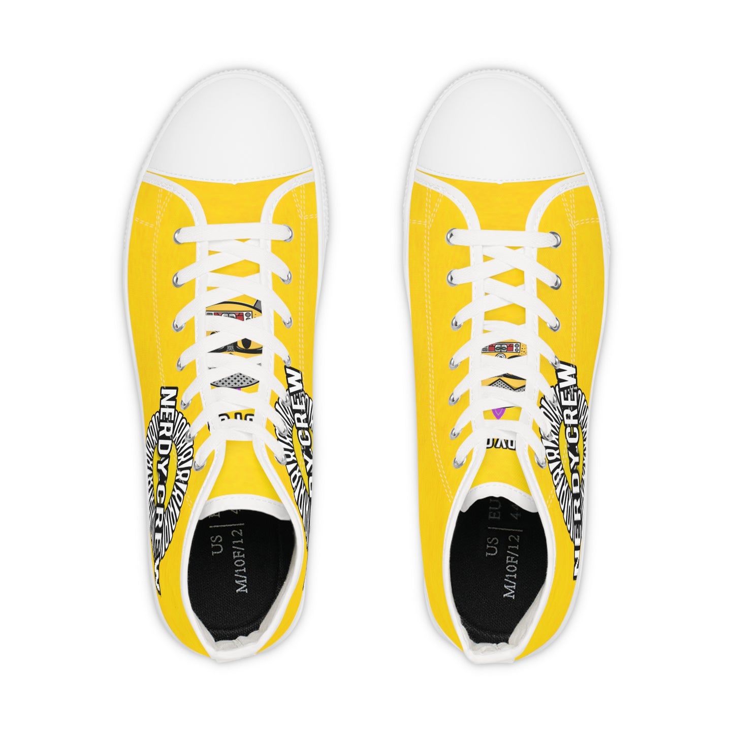 Nerdy Mustard Men's High Top Sneakers
