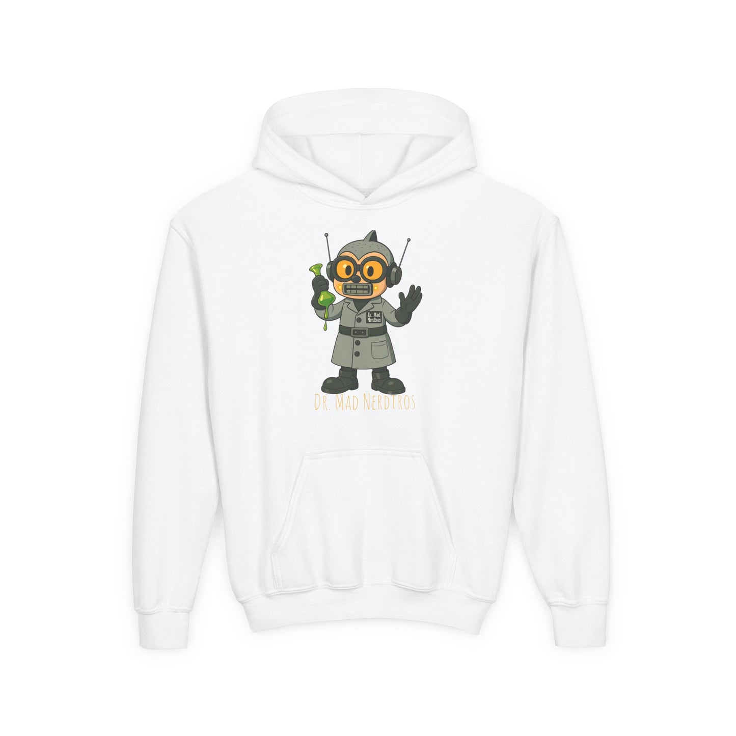 (1# Dr. Mad Nerdtros Youth Heavy Blend Hooded Sweatshirt