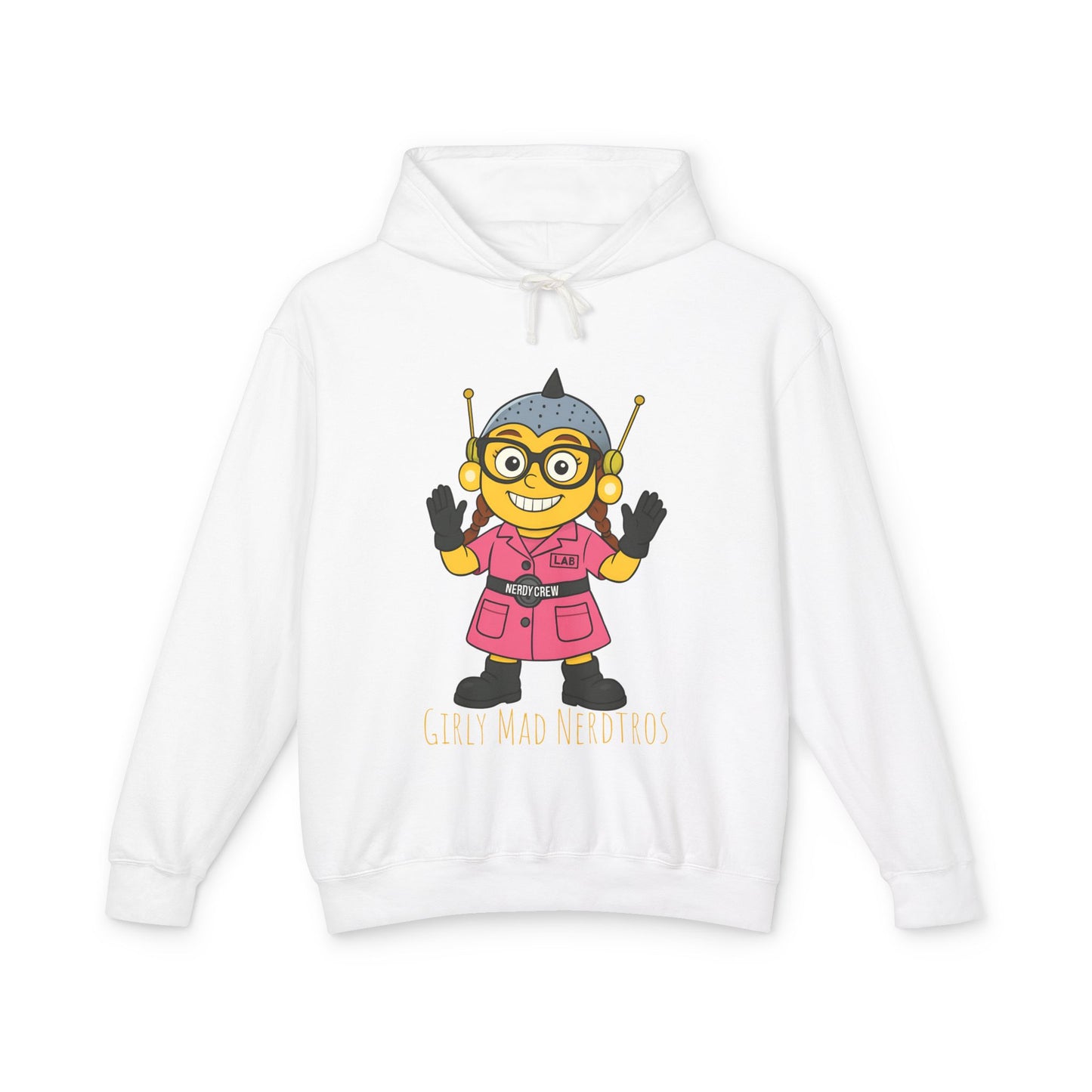 (The Girly Mad Nerdtros) Unisex Lightweight Hooded Sweatshirt