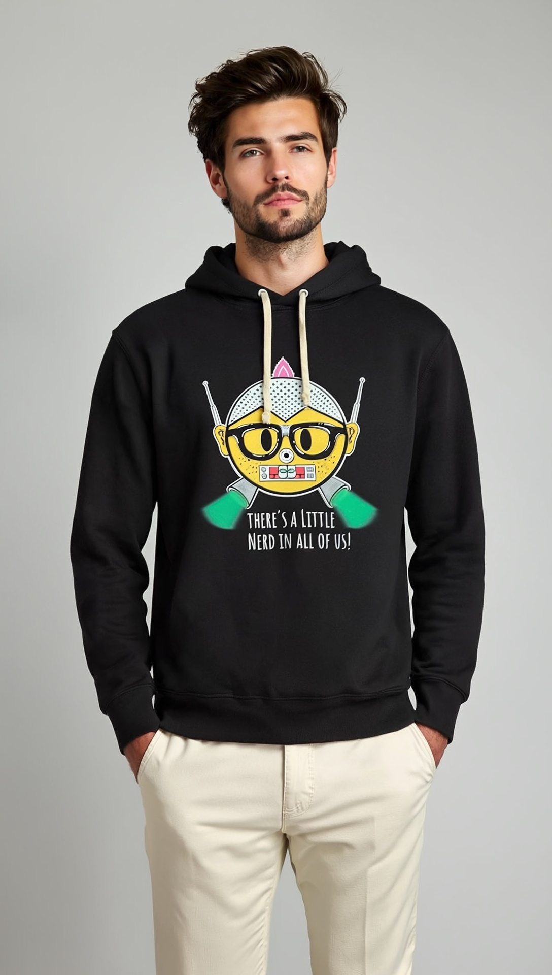 (Dr. Mad Nerdtros”) Unisex Lightweight Hooded Sweatshirt