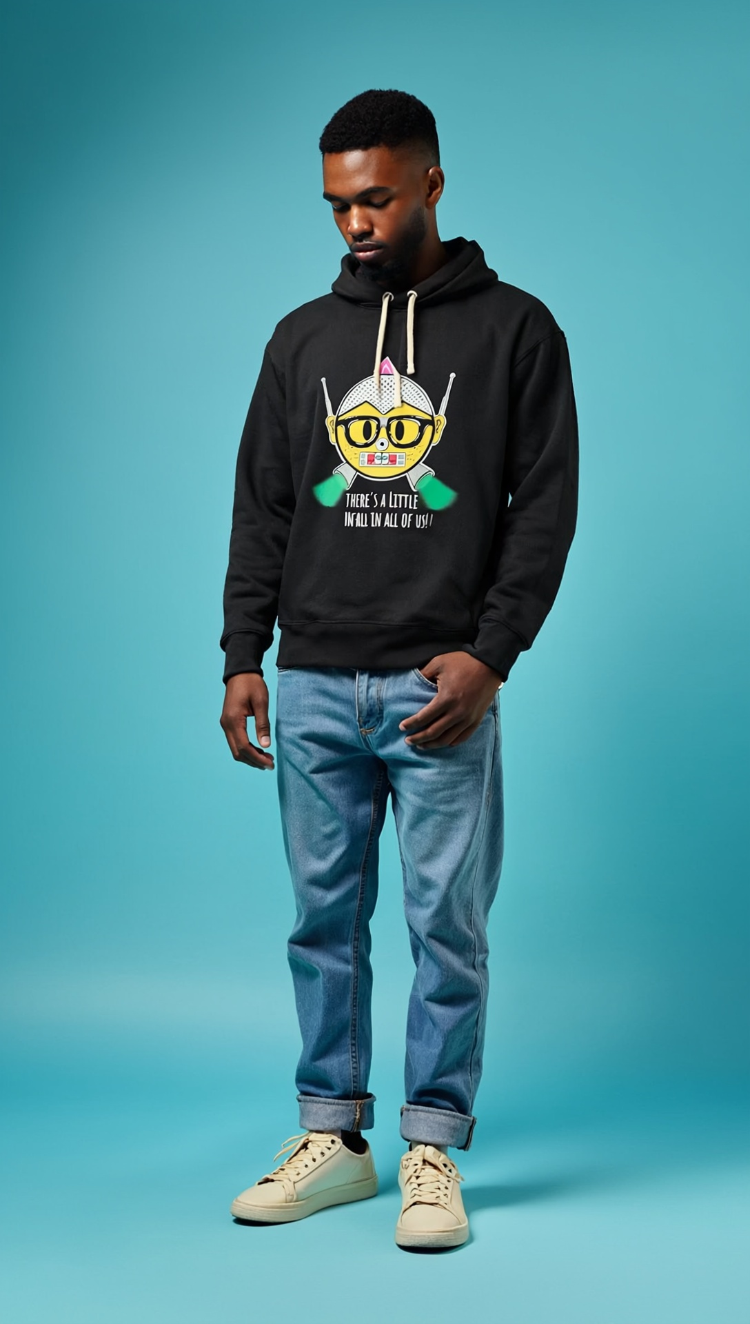 (Dr. Mad Nerdtros”) Unisex Lightweight Hooded Sweatshirt