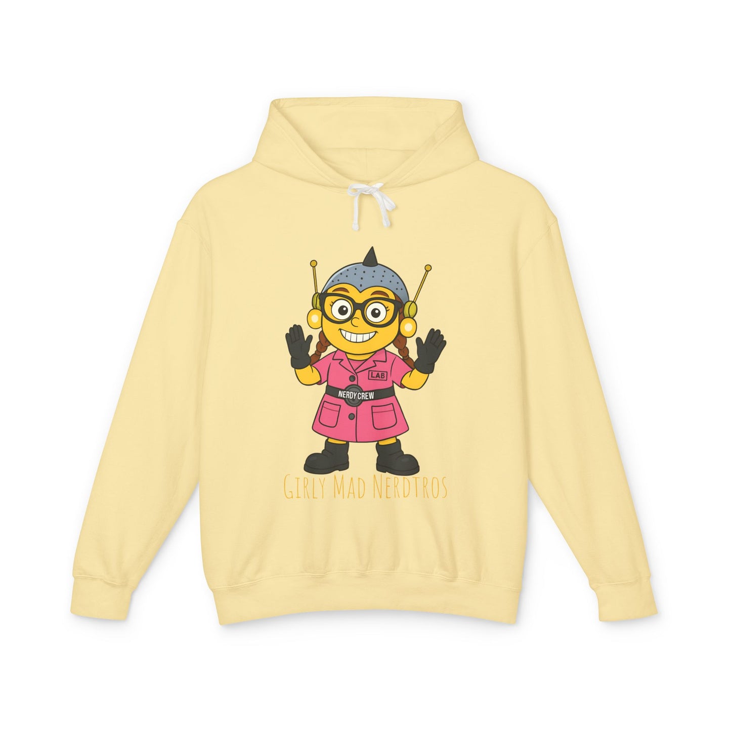 (The Girly Mad Nerdtros) Unisex Lightweight Hooded Sweatshirt