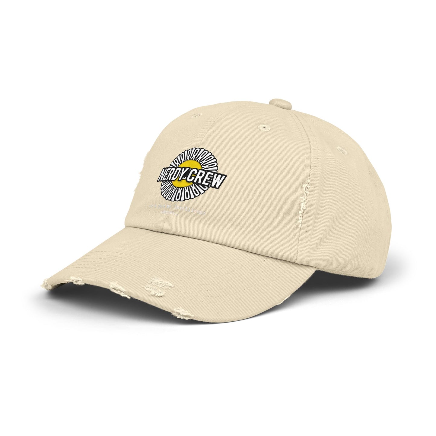 (“Mad Nerdtros official”) Unisex Distressed Cap