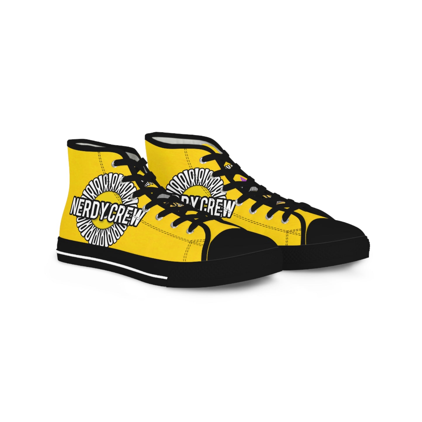 Nerdy Mustard Men's High Top Sneakers
