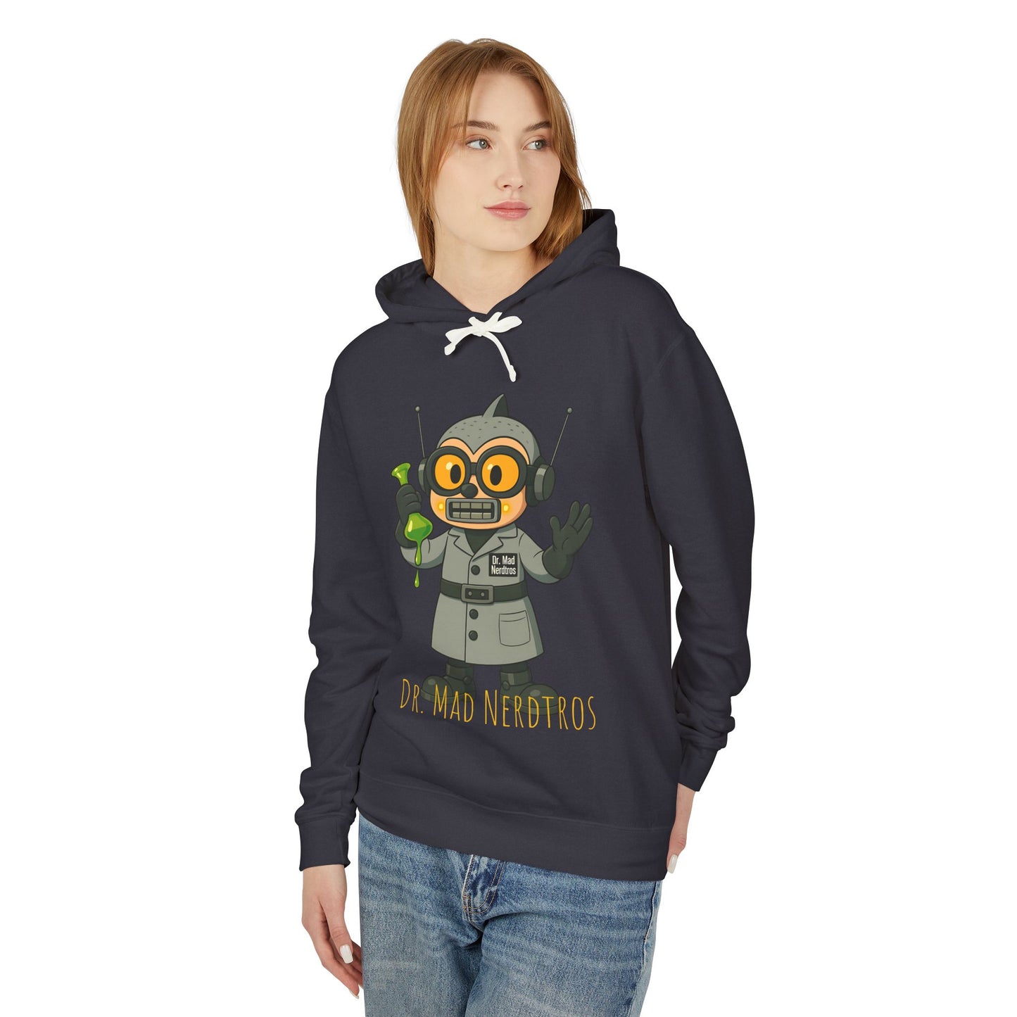 (1# Dr. Mad Nerdtros Unisex Lightweight Hooded Sweatshirt