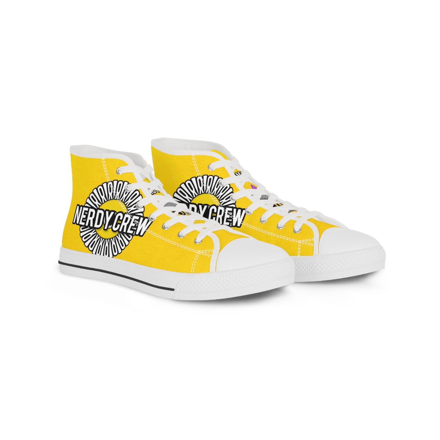Nerdy Mustard Men's High Top Sneakers