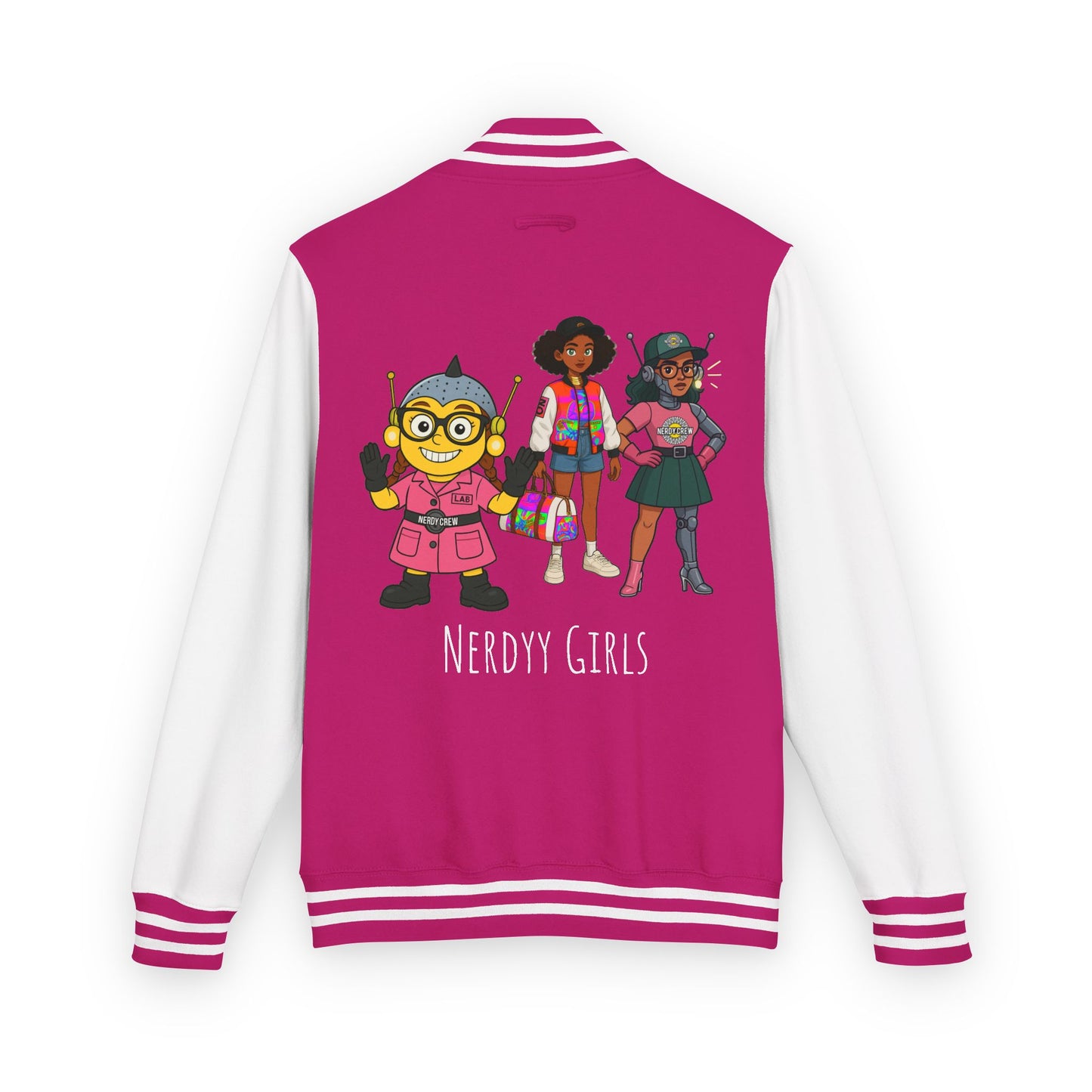 (The girly Mad Nerdtros) Unisex Heavyweight Letterman Jacket