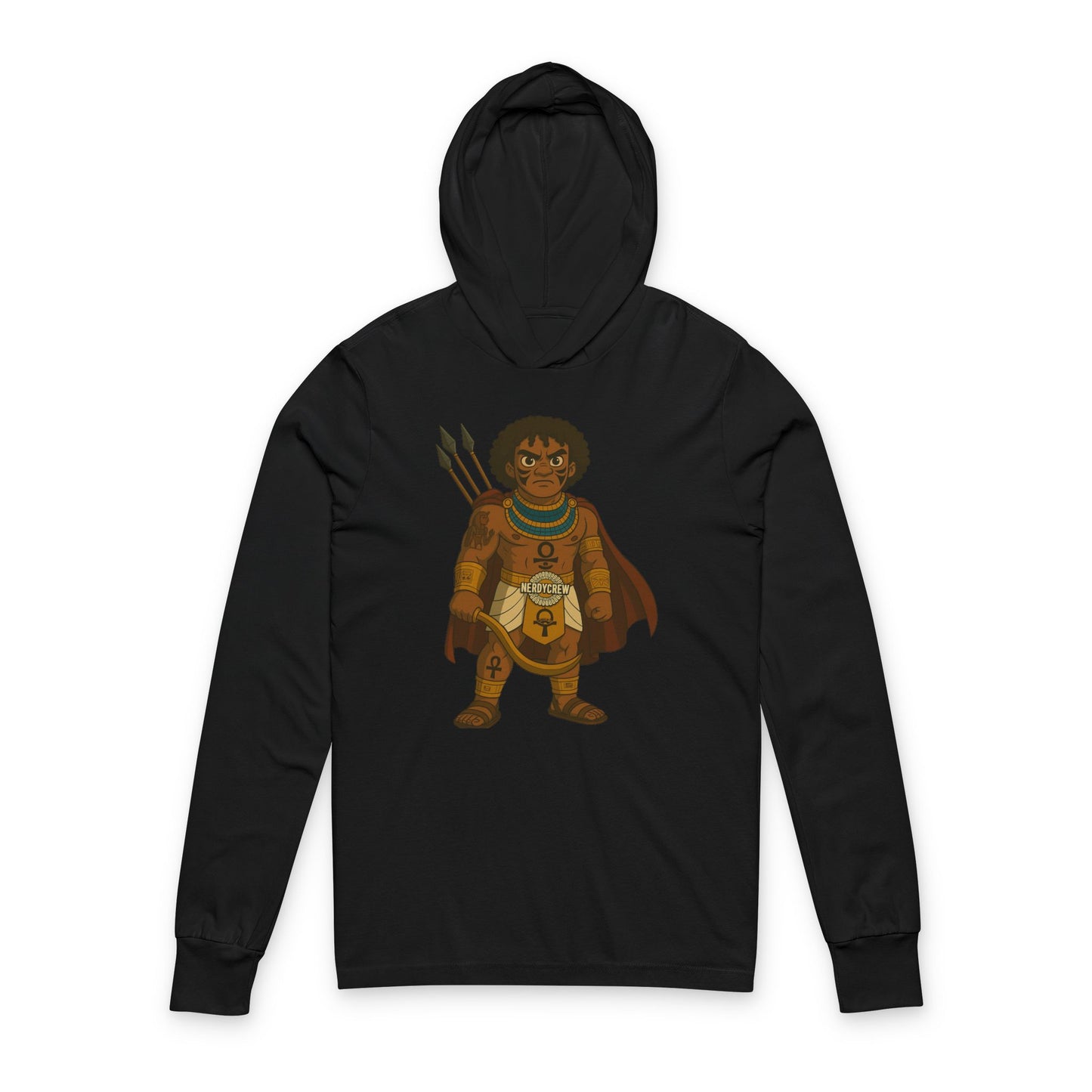 (“3 Nasetti Amun Tusqu”) Unisex Hooded Long Sleeve Tee