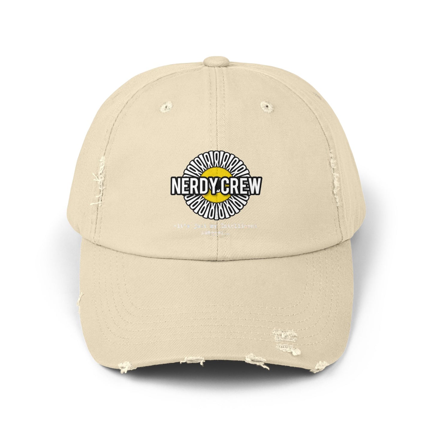 (“Mad Nerdtros official”) Unisex Distressed Cap