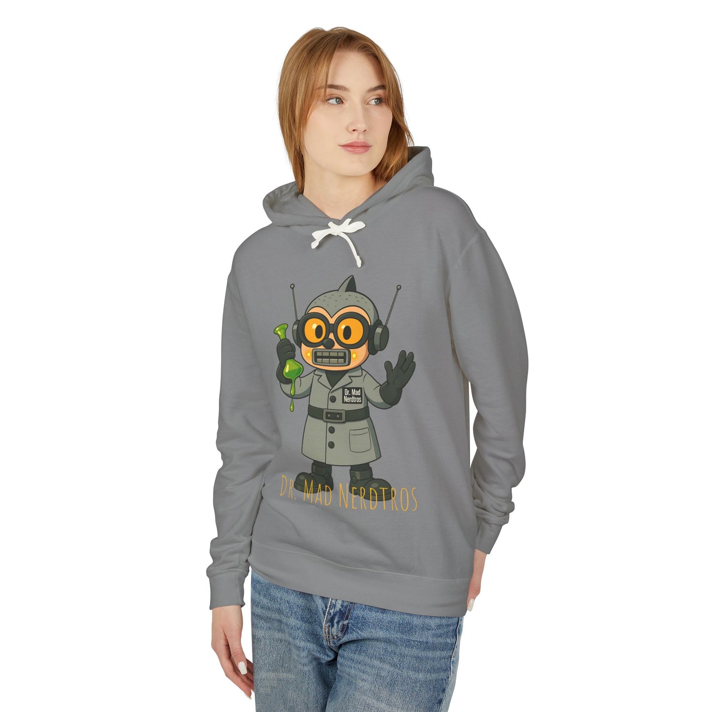(1# Dr. Mad Nerdtros Unisex Lightweight Hooded Sweatshirt