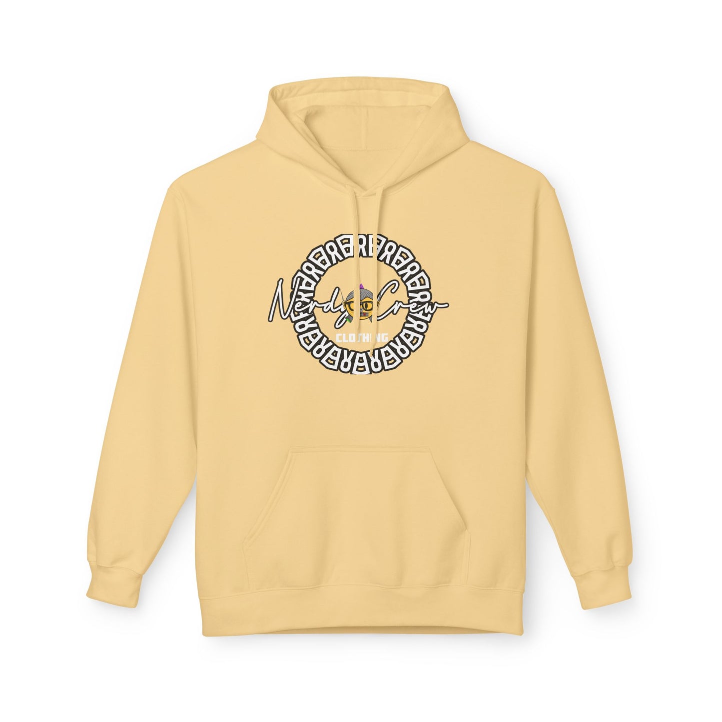 (“Nerdy Crew”) (Yellow) Unisex Midweight Softstyle Fleece Hoodie