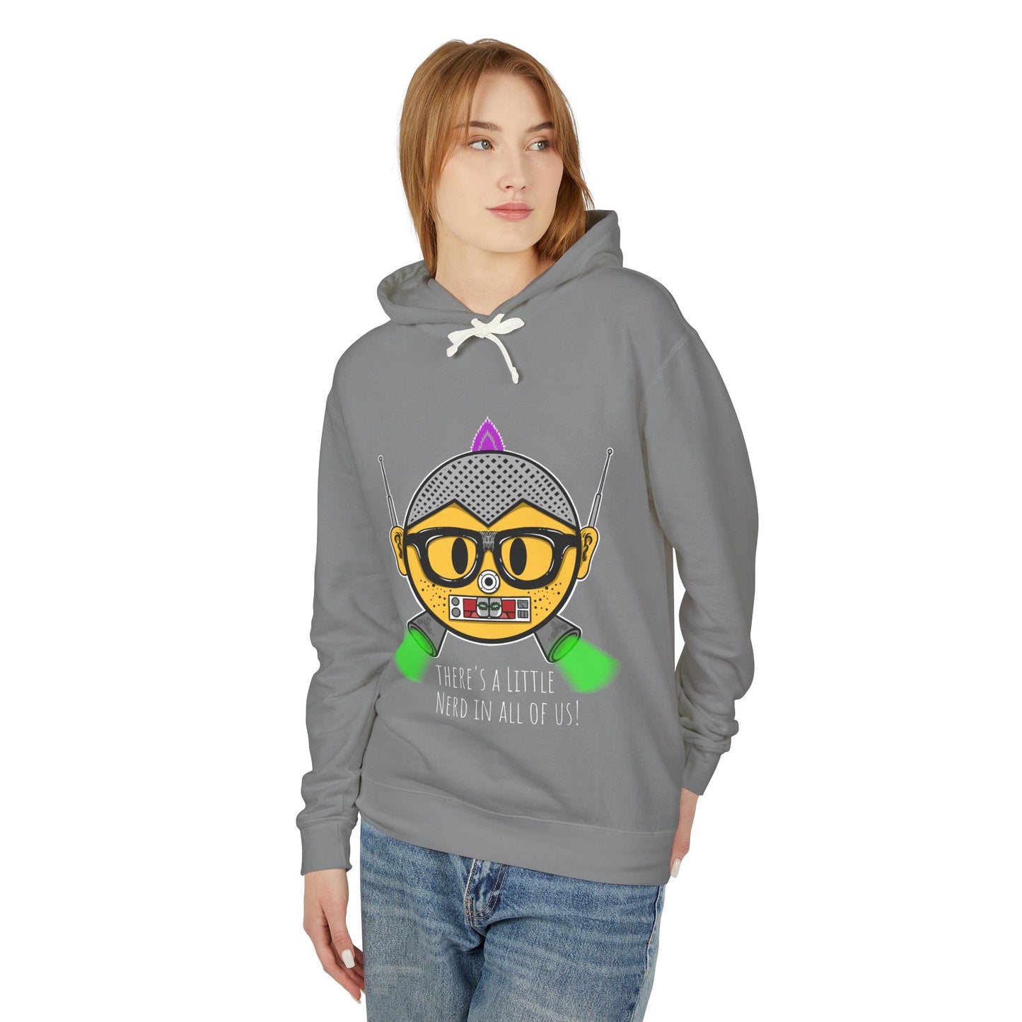 Nerdy Crew official Unisex Lightweight Hooded Sweatshirt