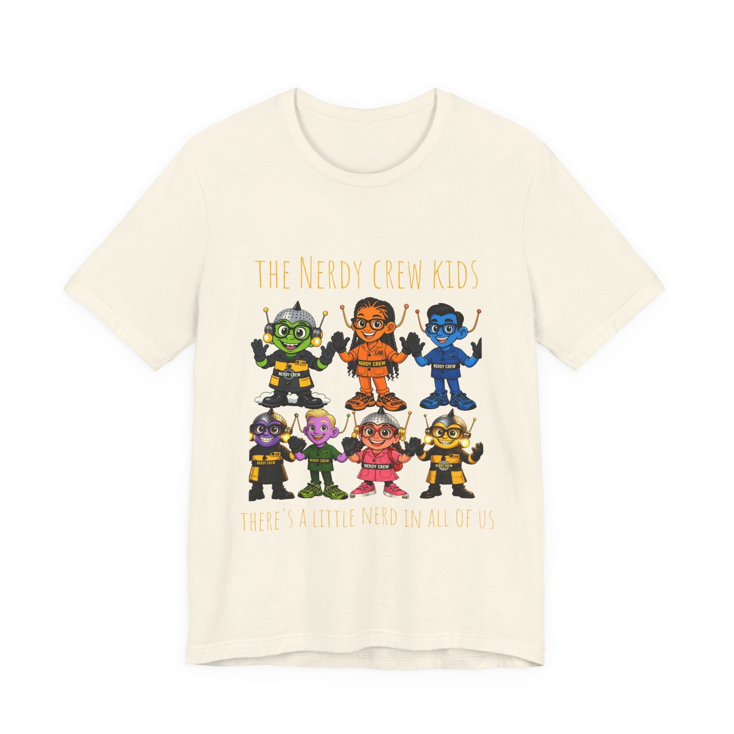(1# The Nerdy Crew Kids”) Unisex Jersey Short Sleeve Tee