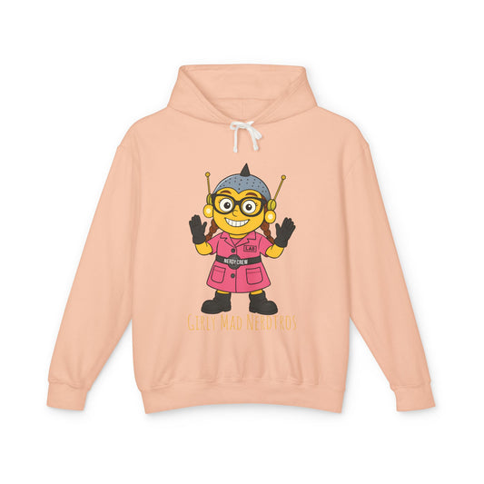 (The Girly Mad Nerdtros) Unisex Lightweight Hooded Sweatshirt