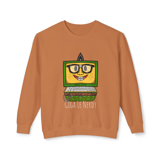 Giga Le Nerdy Unisex Lightweight Crewneck Sweatshirt