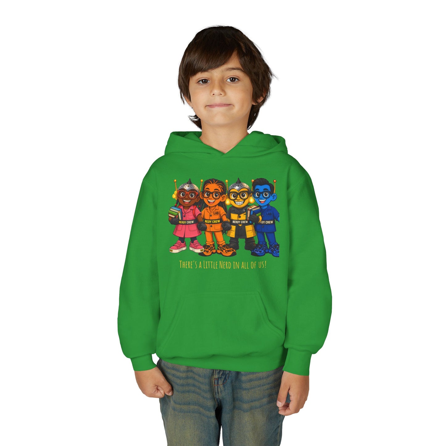 (1# The Nerdy Crew kids OSU Youth Heavy Blend Hooded Sweatshirt