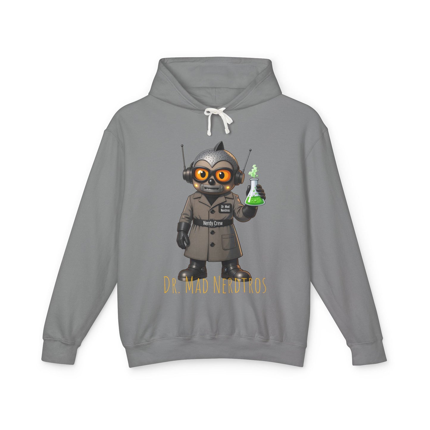 (1# Dr. Mad Nerdtros”) Unisex Lightweight Hooded Sweatshirt