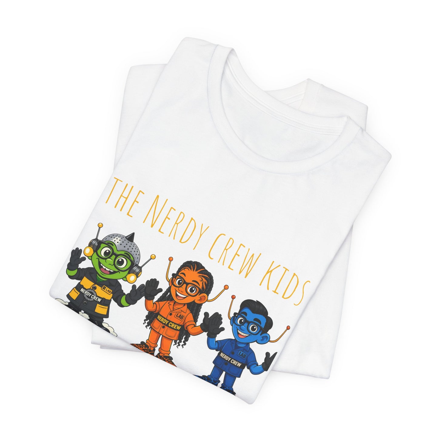 (1# The Nerdy Crew Kids”) Unisex Jersey Short Sleeve Tee