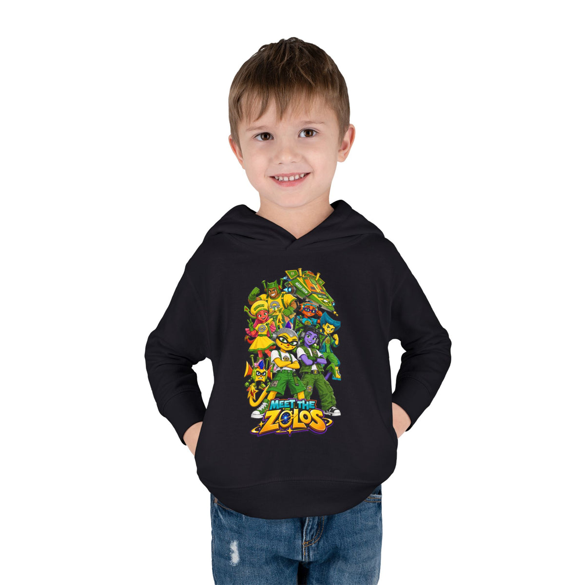 ($Meet The Zolos”) Toddler Pullover Fleece Hoodie