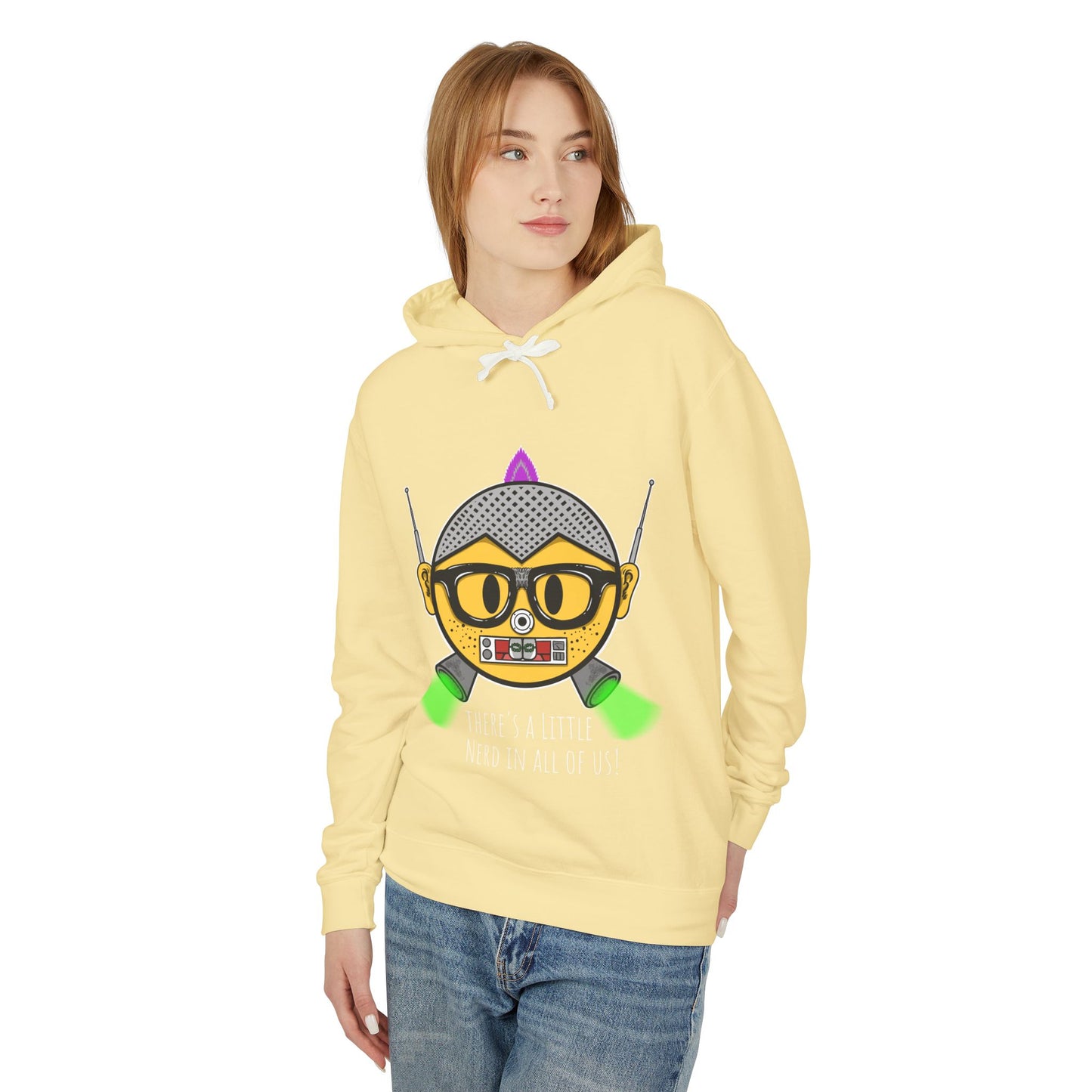 Nerdy Crew official Unisex Lightweight Hooded Sweatshirt