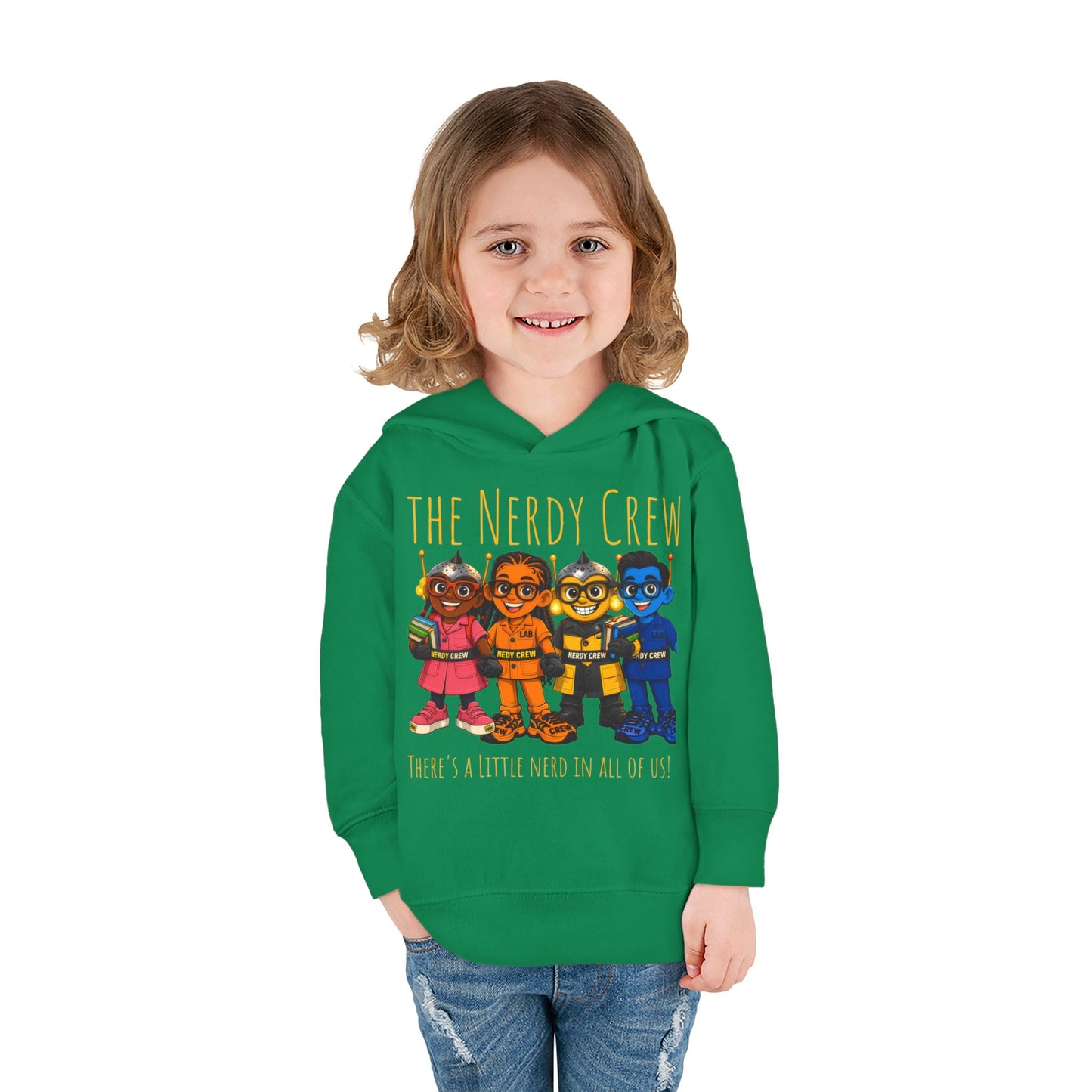 (1# “The Nerdy Crew Kids” Hoodies Toddler Pullover Fleece Hoodie