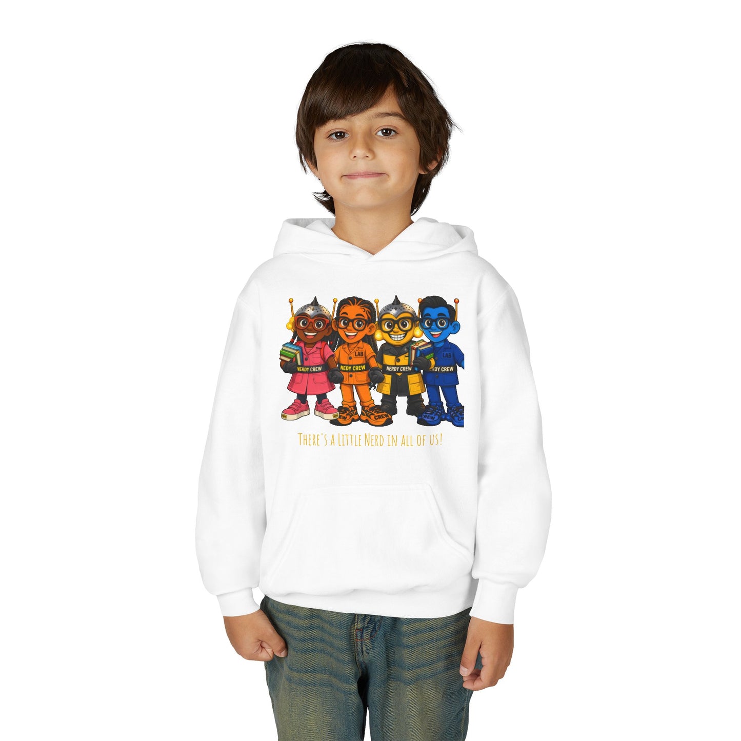 (1# The Nerdy Crew kids OSU Youth Heavy Blend Hooded Sweatshirt