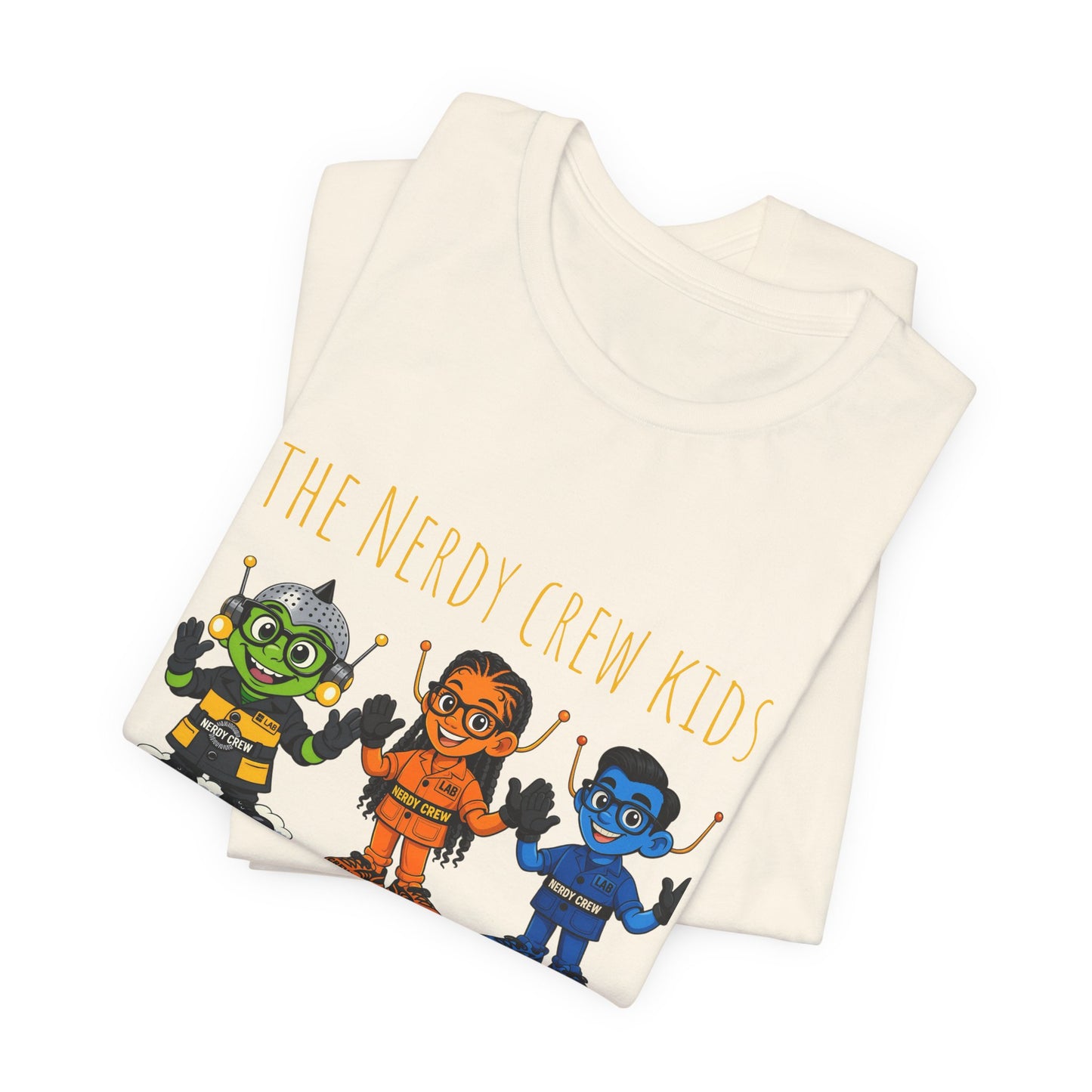 (1# The Nerdy Crew Kids”) Unisex Jersey Short Sleeve Tee