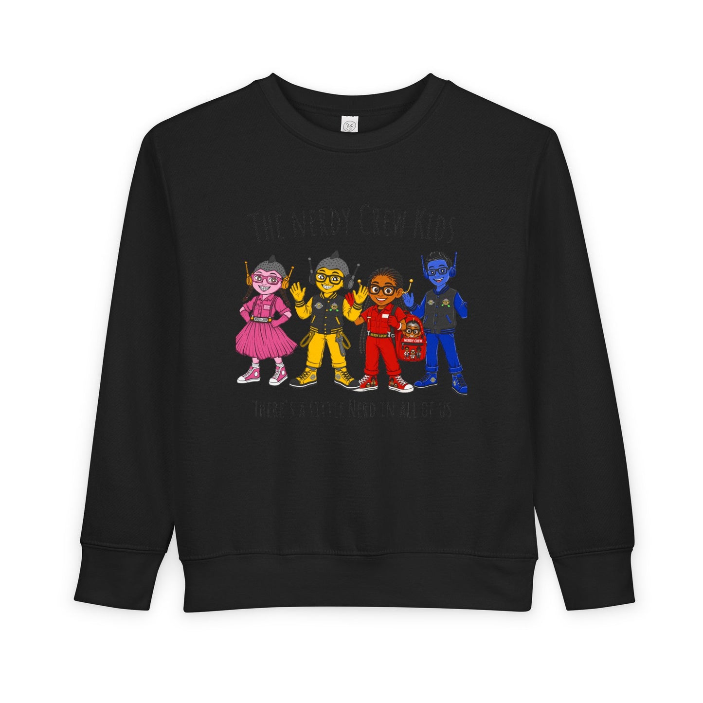 1# (“Nerdy Crew Kids”)  Toddler Sweatshirt