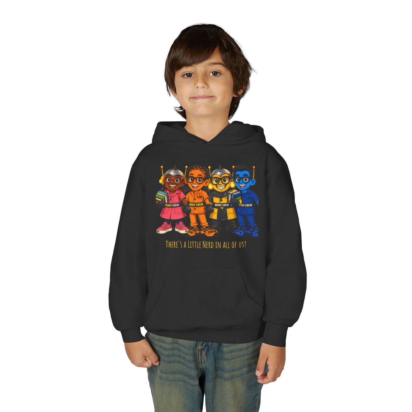 (1# The Nerdy Crew kids OSU Youth Heavy Blend Hooded Sweatshirt