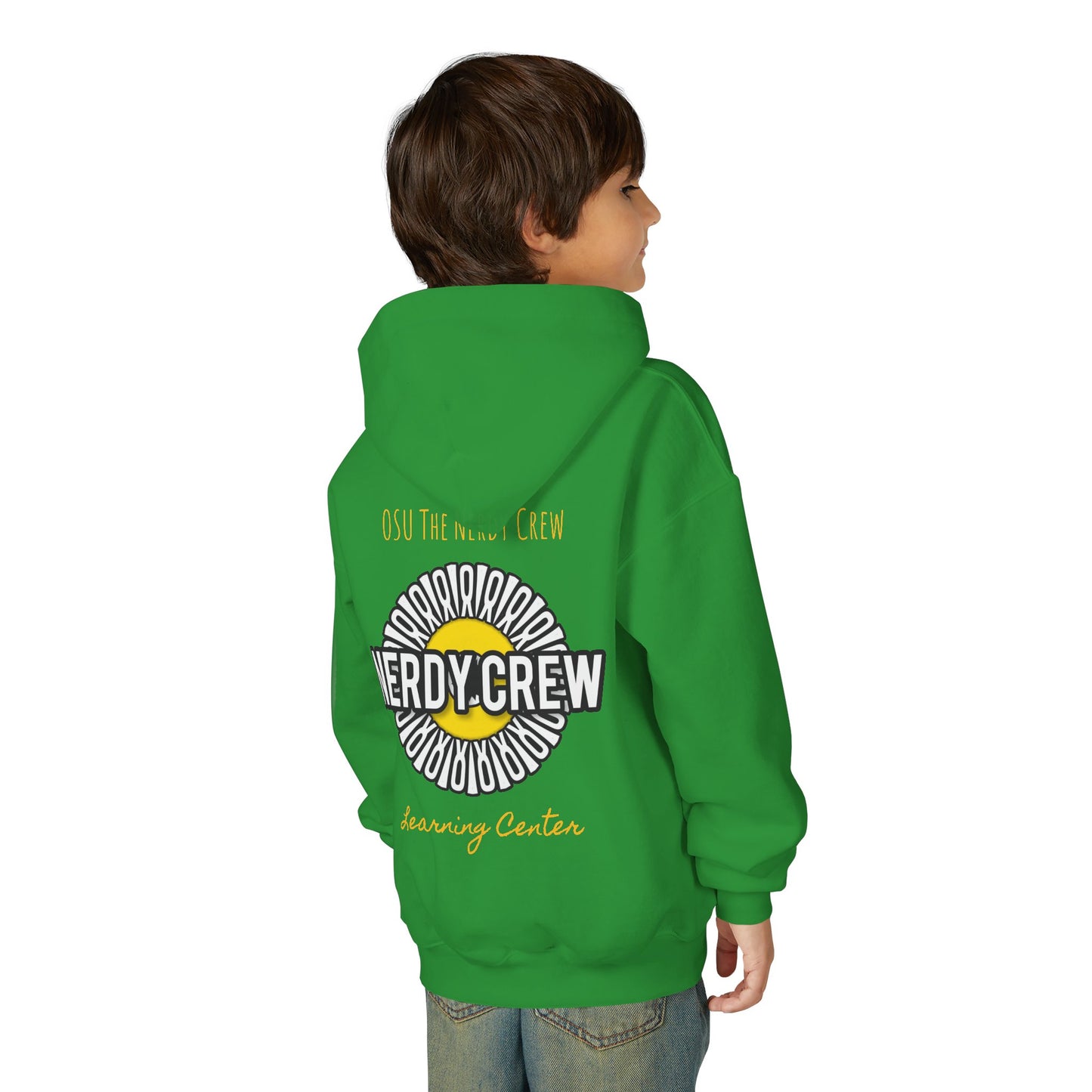 (1# The Nerdy Crew kids OSU Youth Heavy Blend Hooded Sweatshirt