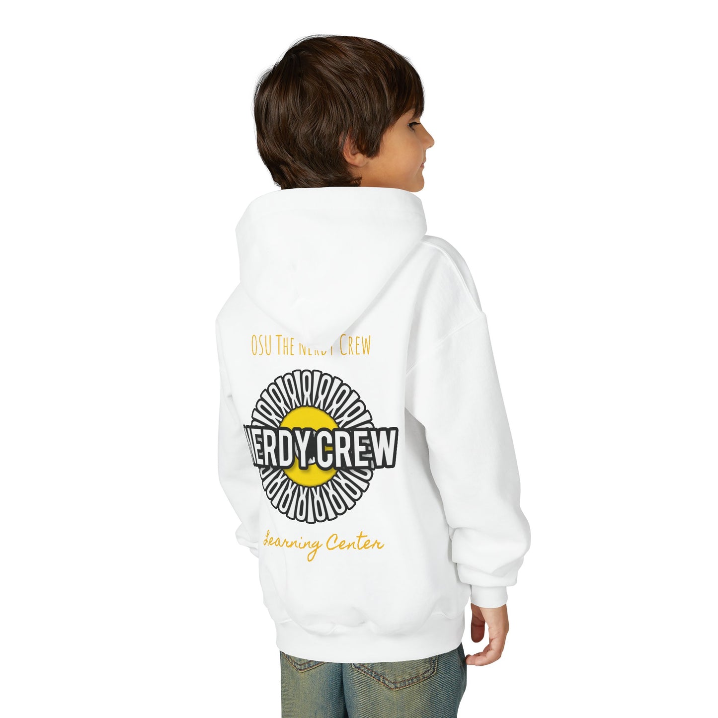 (1# The Nerdy Crew kids OSU Youth Heavy Blend Hooded Sweatshirt