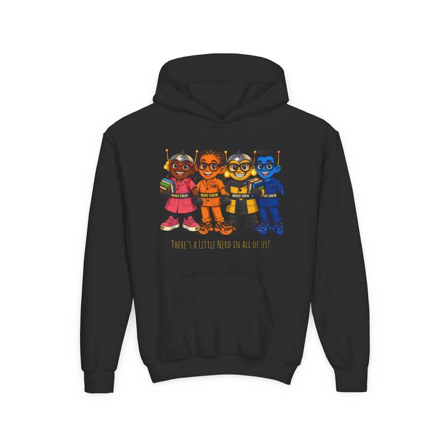 (1# The Nerdy Crew kids OSU Youth Heavy Blend Hooded Sweatshirt