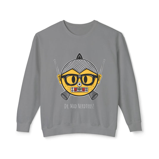 (“Mad Nerdtros Logo”) # 2 Unisex Lightweight Crewneck Sweatshirt