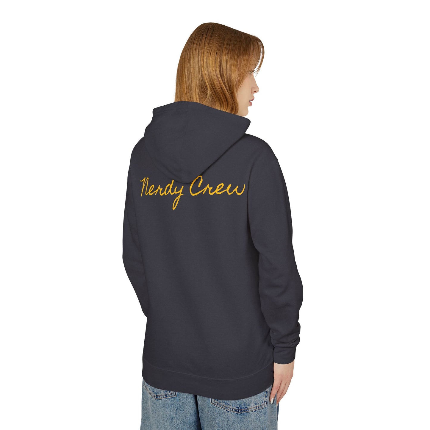 (1# The Nerdy Crew Kids”) Unisex Lightweight Hooded Sweatshirt
