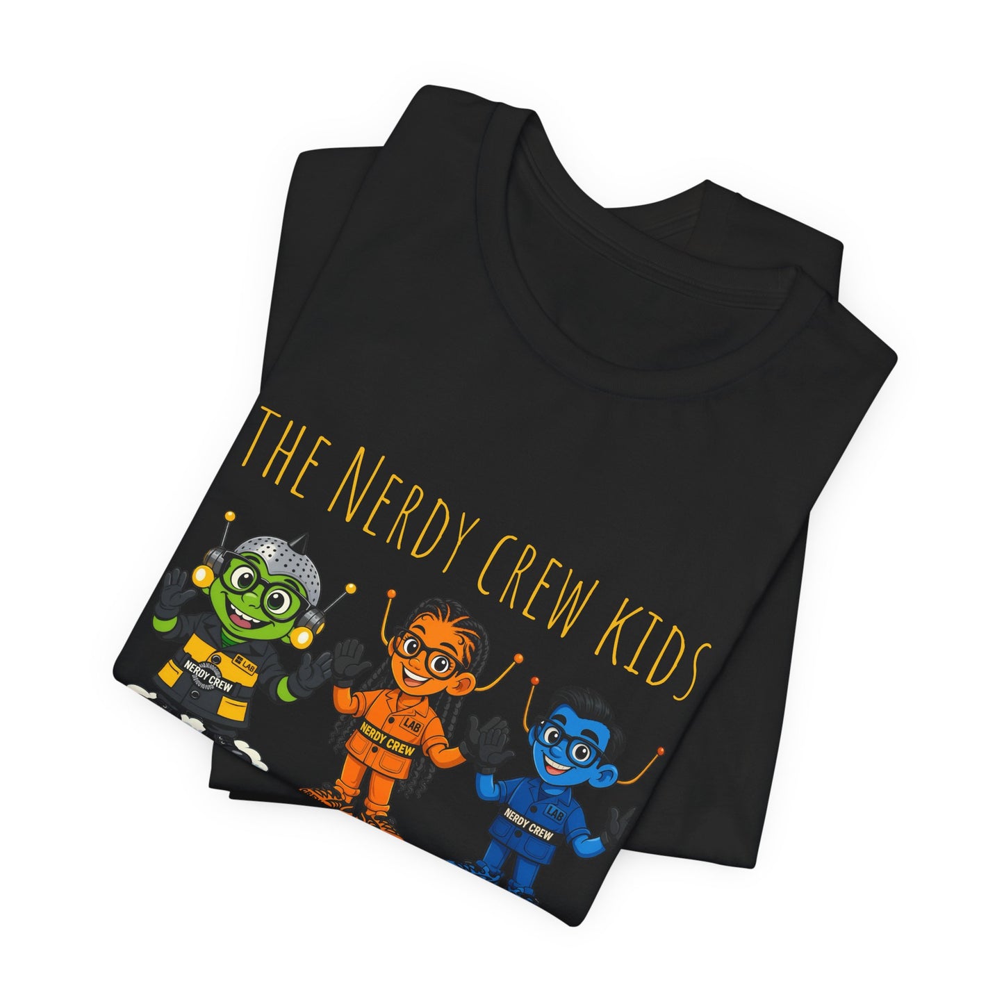 (1# The Nerdy Crew Kids”) Unisex Jersey Short Sleeve Tee