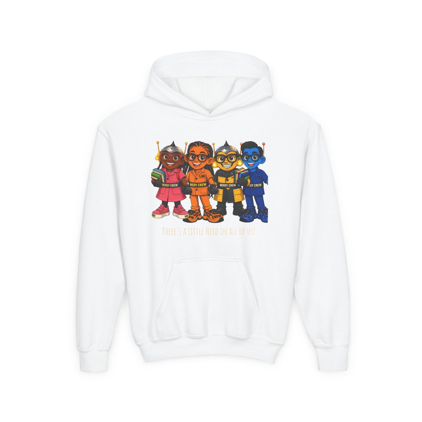 (1# The Nerdy Crew kids OSU Youth Heavy Blend Hooded Sweatshirt
