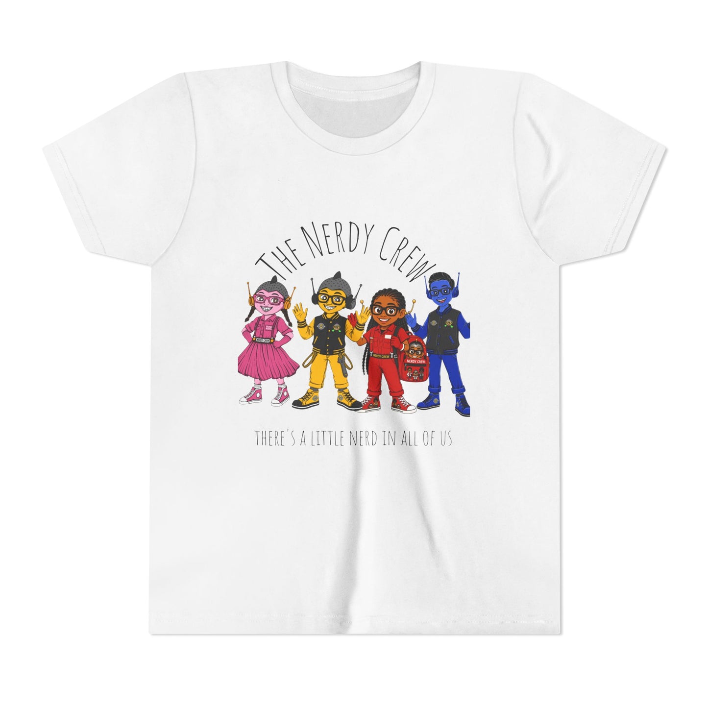 1# Nerdy Crew Kids Youth Short Sleeve Tee