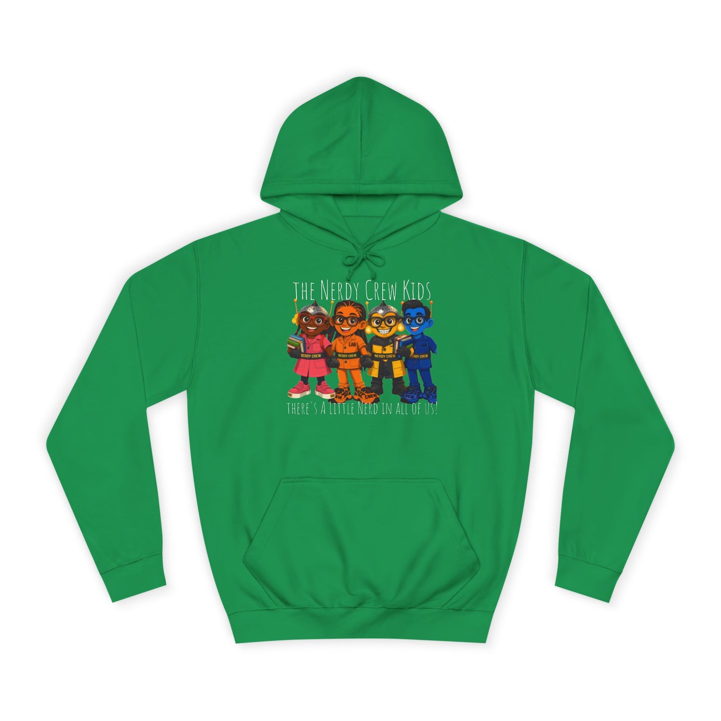 (1# The Nerdy Crew Kids”) Adult  Unisex College Hoodie