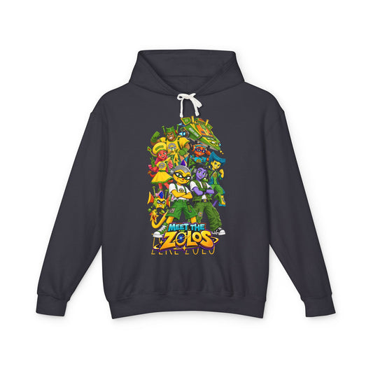 ($Meet The Zolos”) Unisex Lightweight Hooded Sweatshirt